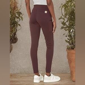 Carhartt Women's Fitted Burgundy Leggings Large (12-14)